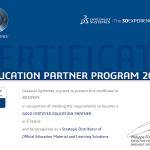 Keonys 2015 : « Gold Certified Education Partner » de Dassault Systèmes